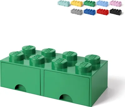 Produktbild von aufbewahrungsstein mit Schubladen 8 Noppen 50 x 18 cm PP grün