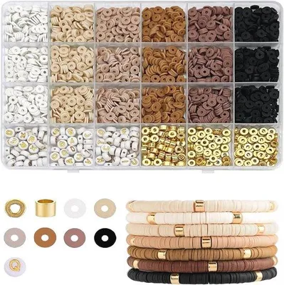 Immagine prodotto di Set di perline - 2464 pezzi Perline in plastica dai colori vivaci per creare gioielli fatti a mano