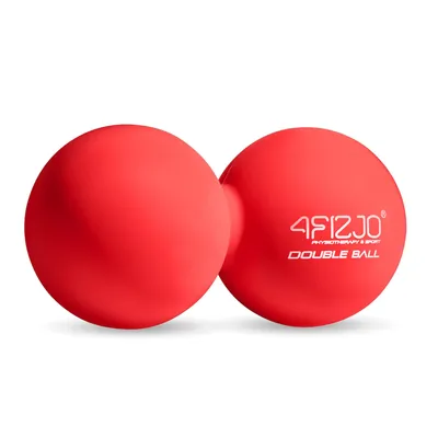 Produktbild von 4FIZJO Doppelter Massageball DOUBLE BALL, für Nacken-, Rücken-, Muskelentspannung, rot