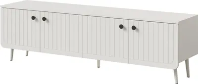 Produktbild von TV-Lowboard Chloe 4D 170 Weiß (schwarzer oder goldener Griff)