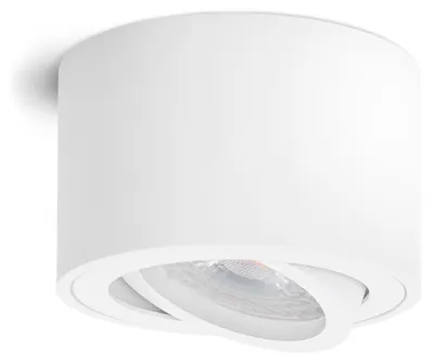 Produktbild von SMOL Aufbaustrahler weiß schwenkbar Deckenlicht - inkl. LED Glühbine Modul 2W warmweiß 230V - Aufbauspot Deckenleuchte