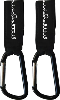 Productafbeelding van Kinderwagen Haken - Tas Hanger - Onderweg Organiseren - Sterk Metaal - 2 Stuks - Zwart