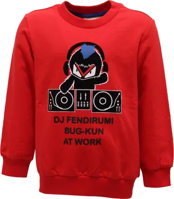 Zdjęcie produktu dla 2367V felpa bimbo FENDI czerwona bluza z okrągłym dekoltem kid