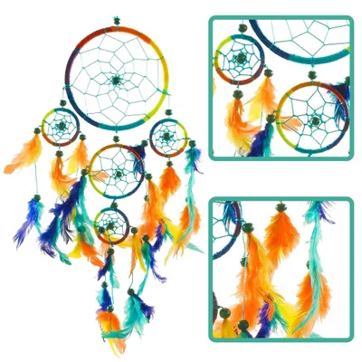 Dreamcatcher - Traumfänger KUNTERBUNT  12 cm 4 x klein