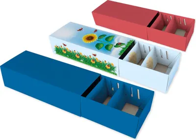 Produktbild von TimeTEX Set Karteikasten für A8, planliegend, farbig, 5 Stück