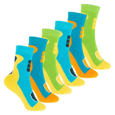 Produktbild von Footstar Outdoor-Socken für Kinder (6 Paar) Bunte Frottee-Socken mit Thermoeffekt - Gelb