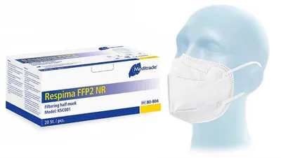 Obrázok produktu pre Meditrade® 80-806 Meditrade® Atemschutzmasken Respima FFP2 NR D DIN EN 149:2001, A1:2009, 20 St.