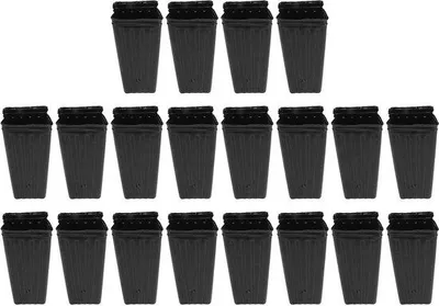 Image de Pots profonds en plastique pour plantes d'intérieur et d'extérieur, lot de 20.