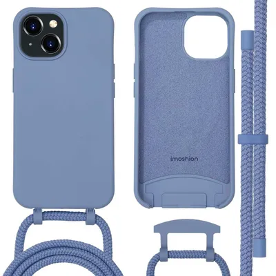 Immagine prodotto di imoshion Cover posteriore colorata con catena rimovibile per cellulare e MagSafe iPhone 15 - Ash Blue