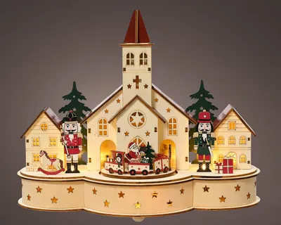 Produktbild von Weihnachtsszene mit Nussknacker, 30x14x24,5cm. Basics