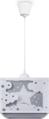 Produktbild von Kinderzimmer Hängelampe Lampenschirm Stoff Regenbogen Stern Löwe Dino Mond