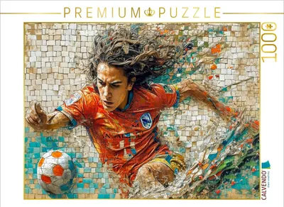 Produktbild von CALVENDO Puzzle Fußball-Leidenschaft | 1000 Teile Lege-Größe 64x48cm Foto-Puzzle für glückliche Stunden