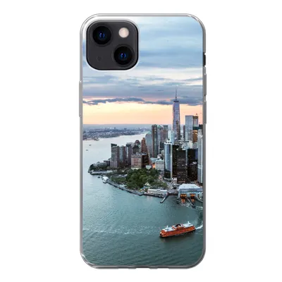 Produktbild von MuchoWow® Handyhülle Schutzhülle Hülle für iPhone 13 Luftaufnahme von New York Silikon Softcase Handy Hülle - Karteninhaber