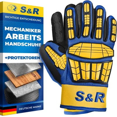 Immagine prodotto di S&R 602.500.010 S&R unisex Arbeitshandschuhe schwarz Größe 10 1 Paar