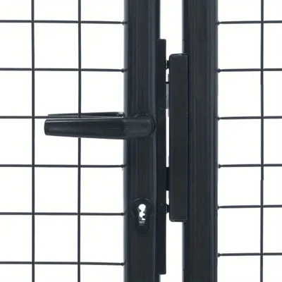 Obrázek produktu pro Brána do zahrady - Brána - Uzavírací brána - Příslušená brána - Antracitová barva - Pozinkovaná ocel - 400 x 150 cm