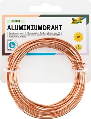 Obrázek produktu pro Folia 79644 Basteldraht Alu - kupfer, 2 mm x 5 m