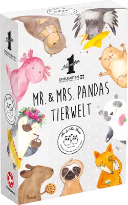 Produktbild von Number 1 Spielkarten Mr. + Mrs. Pandas Tierwelt Kartenspiel Karten Spiel Fanartikel