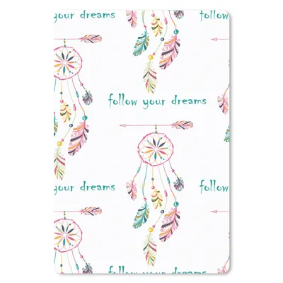 Produktbild von MuchoWow® Mauspad Mousepad Träume - Traumfänger - Federn - Regenbogen 18x27 cm - Mousepads - Maus Mat - Pad - Mausunterlage