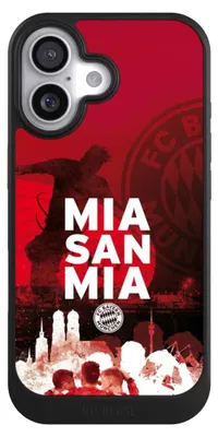 Produktbild von NIVOCASE Hülle für Apple iPhone 17 Handyhülle NIVOcore Case Schwarz FC Bayern München FCB Mia San Mia