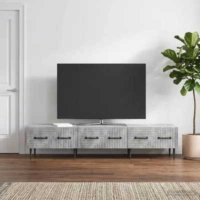 Produktbild von vidaXL TV-Schränk Betongrau 147 x 34,5 x 30 cm Holzwerkstoff