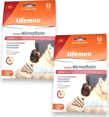 Produktbild von 2x Lifemed Wärmepflaster - Nacken 23 cm x 9 cm