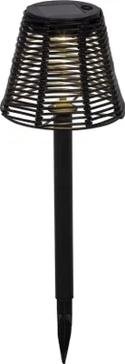 Produktbild von Solar LED Außenleuchte 30cm Metall Schwarz / Warmweiß