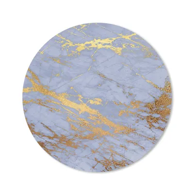 Produktbild von MuchoWow® Mauspad Mousepad Marmor - Blau - Gold 20x20 cm - Mousepads - Maus Mat - Pad - Mausunterlage - Schreibtischmatte