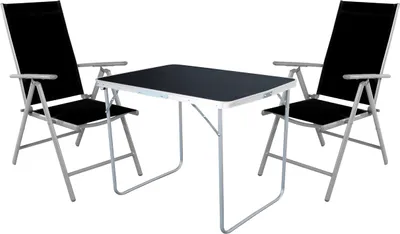 Produktbild von 3-tlg Camping Set Gartenmöbel Campingtisch + 2 Campingstuhl Klappstuhl