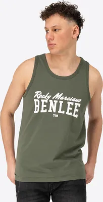 Produktbild von Herren Singlet normale Passform LUDICA Olive/White XL BENLEE