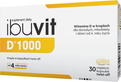 Produktbild von POLPHARMA IBUVIT D 1000 Vitamin D3 IMMUNITY Polpharma 30 Kapseln