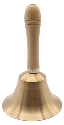Produktbild von Handglocke,Tischglocke Messing mit Holzgriff 11*11*18cm ,Handglocke Retro Design,für Empfang Rezeption Dinner Hotel Schule Dekoration oder Sammler