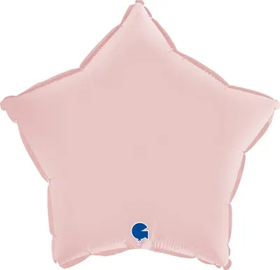 Produktbild von Folienballon - Satin Pastell Rosa Stern 46 cm, Grabo