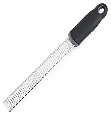 Käseraspel aus Edelstahl, feine Reibe, 32,5 cm, schwarz