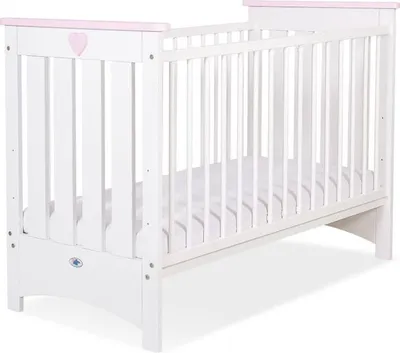 Obrázok produktu pre DREVENÁ DETSKÁ POSTIELKA - detská postieľka - s ochranou proti odhryznutiu, 120x60 cm, bielo-ružová
