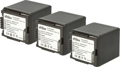 Produktbild von vhbw 3x Akku kompatibel mit Panasonic HDC-SX5, HDC-TM350, HDC-SDT750, HDC-TM700, NV-GS320 Videokamera Camcorder (2000 mAh, 7,2 V, Li-Ion) + Infochip