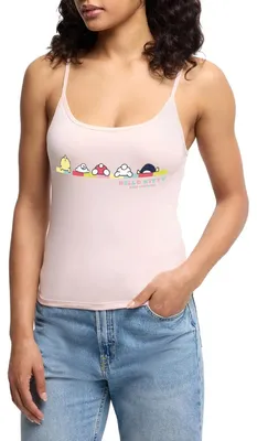 Produktbild von Spreadshirt Hello Kitty And Friends Pose Frauen Premium Organic Top mit Spaghettiträgern, XXL, Puderrosa