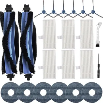 Produktbild von PromoHome® 22-teiliges Ersatzteil-Set für Eufy Omni C20, Zubehör für Staubsaugerroboter, 2 Hauptbürsten, 6 Seitenbürsten, 6 Wischtücher, 6