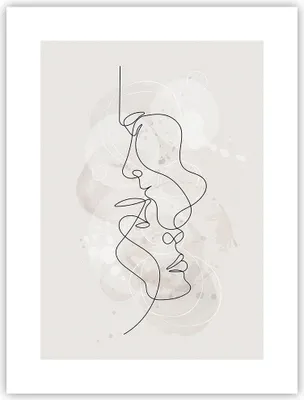 Produktbild von Poster - Poster ohne Rahmen - Einzeilig Mann Frau - 30x40 cm - Wand Bild - Wanddeko - Wandbilder - Kunstposter - Wandposter - Bilder - Kunstdruck - Wanddekoration - Wandbild - P2XPA30x40-4629