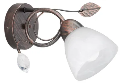 Produktbild von Wandlampe, Alabasterglas, rostfarben, E14, H 21,5 cm