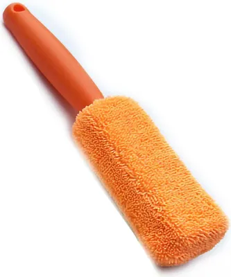 Produktbild von Auto-Rad-Reinigungsbürste, Mikrofaser, langer Griff, weiches, wiederverwendbares Reifenfelgen-Reinigungswerkzeug für die Autowäsche, ShopOrange