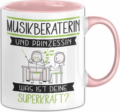Produktbild von Musikberaterin Und Prinzessin Tasse Geschenk Für Eine Musikberaterin Geburtstag Was Ist Deine Superkraft (Rosa)