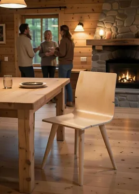 Obrázek produktu pro Elegantní dřevěná židle v moderním designu do obývacího pokoje a jídelny