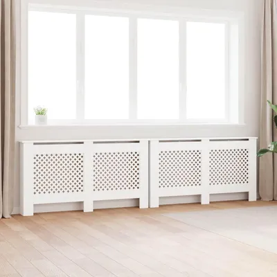 Immagine prodotto di vidaXL Copritermo, 2 pezzi, bianco, 152 x 19 x 81,5 cm, MDF