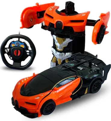Produktbild von 1/24 Deformation Fernbedienung Auto Elektroroboter Kinder Spielzeug Geschenk Orange + schwarz_1:24