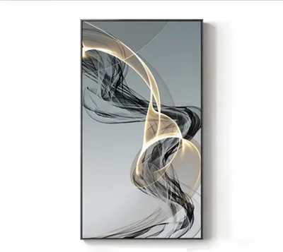 Produktbild von TPFLiving Kunstdruck LW-300 (OHNE RAHMEN) Poster - Leinwand - Wandbild - Hochauflösender Giclée-Druck, langlebig und hochwertig - Abstrakte Linien und Formen -  - Größe: 35x140cm