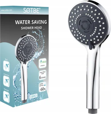 Produktbild von Duschkopf WASSEREINSPARUNGEN 60% 3 Wasserstrahlen SOTBE