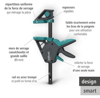 Image de Serre-joint a une main WOLFCRAFT, 915 mm