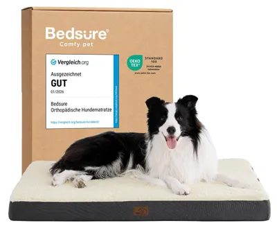 Produktbild von BEDSURE Orthopädisches Hundebett Große Hunde waschbar, 91x69cm grau