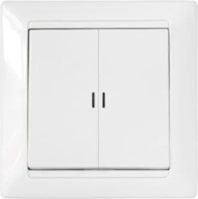 Produktbild von Serienschalter Beleuchtet Unterputz Lichtschalter 10A Premium serie STILE Weiß