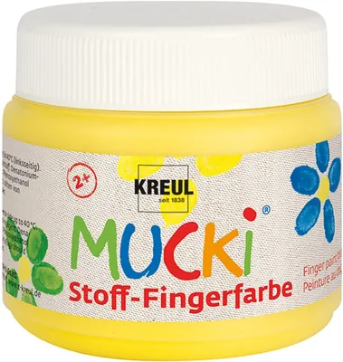 Immagine prodotto di KREUL 28102 KREUL pittura a dita per tessuti "MUCKI", giallo, 150 ml